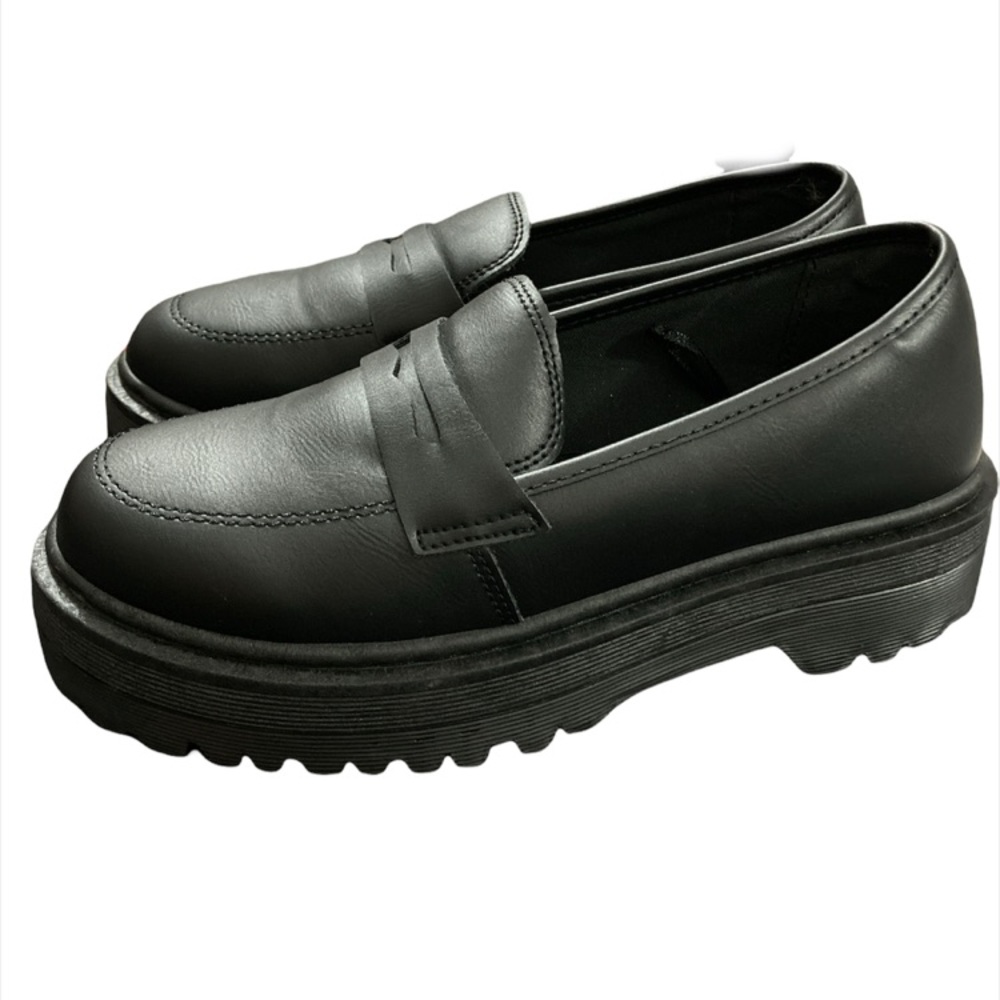 Faux Leather Platform Loafer